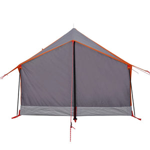 vidaXL Camping Tent 2-Person Grey and Orange Waterproof