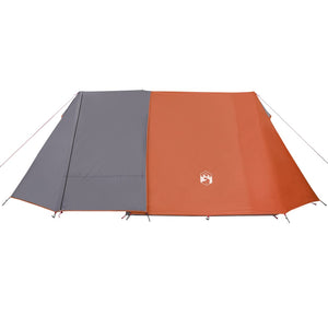 vidaXL Camping Tent 3-Person Grey and Orange Waterproof