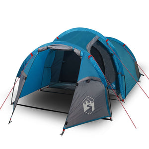 vidaXL Camping Tent Tunnel 2-Person Blue Waterproof