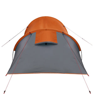 vidaXL Camping Tent Tunnel 2-Person Orange Waterproof