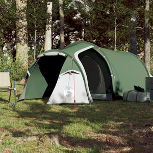 vidaXL Camping Tent Tunnel 3-Person Green Waterproof