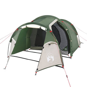 vidaXL Camping Tent Tunnel 3-Person Green Waterproof