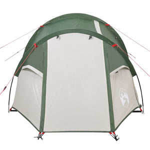 vidaXL Camping Tent Tunnel 3-Person Green Waterproof