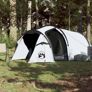 vidaXL Camping Tent Tunnel 3-Person White Blackout Fabric Waterproof