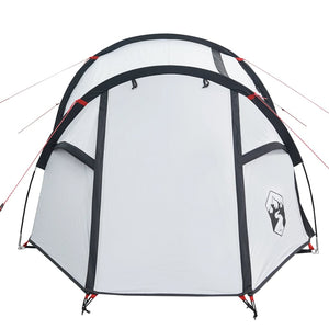 vidaXL Camping Tent Tunnel 3-Person White Blackout Fabric Waterproof