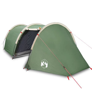 vidaXL Camping Tent Tunnel 4-Person Green Waterproof