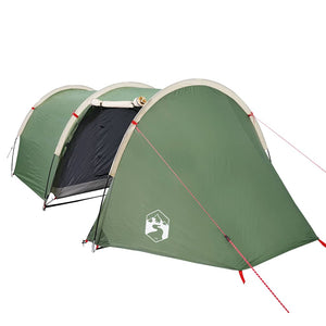 vidaXL Camping Tent Tunnel 4-Person Green Waterproof