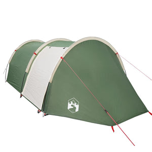 vidaXL Camping Tent Tunnel 4-Person Green Waterproof