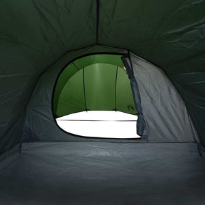 vidaXL Camping Tent Tunnel 4-Person Green Waterproof