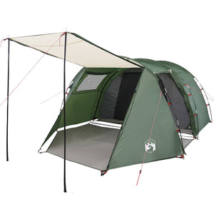 vidaXL Camping Tent Tunnel 4-Person Green Waterproof