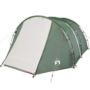 vidaXL Camping Tent Tunnel 4-Person Green Waterproof