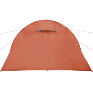 vidaXL Camping Tent Tunnel 4-Person Grey and Orange Waterproof