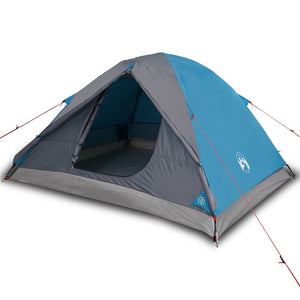 vidaXL Camping Tent Dome 3-Person Blue Waterproof