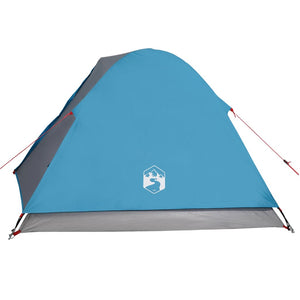 vidaXL Camping Tent Dome 3-Person Blue Waterproof