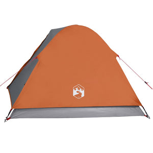 vidaXL Camping Tent Dome 3-Person Orange Waterproof