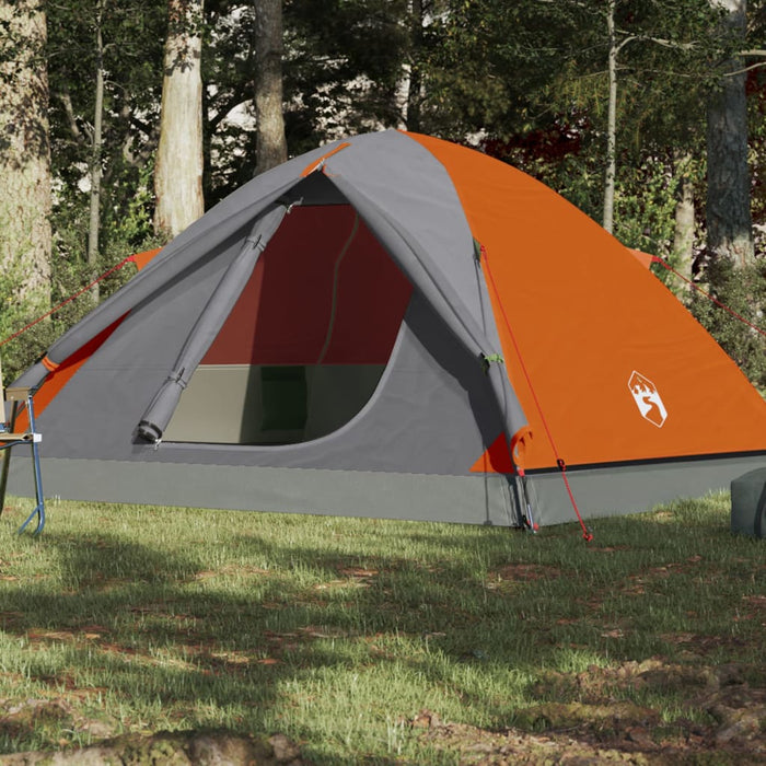 vidaXL Camping Tent Dome 3-Person Orange Waterproof