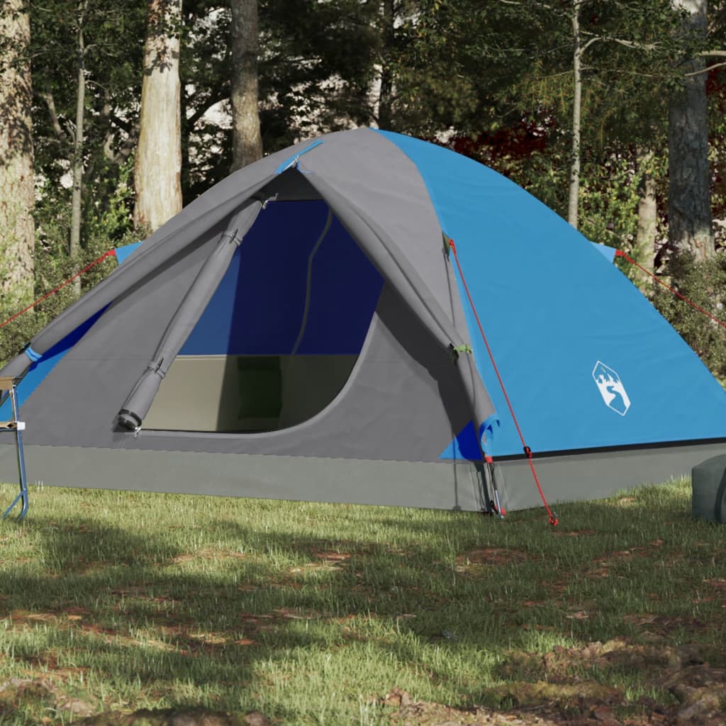 vidaXL Camping Tent Dome 6-Person Blue Waterproof