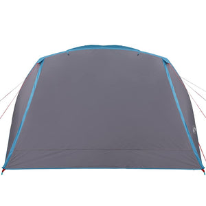 vidaXL Camping Tent with Porch 4-Person Blue Waterproof