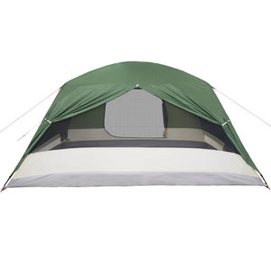 vidaXL Family Tent with Porch 6-Person Green Waterproof