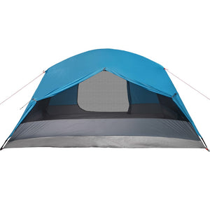 vidaXL Family Tent with Porch 6-Person Blue Waterproof