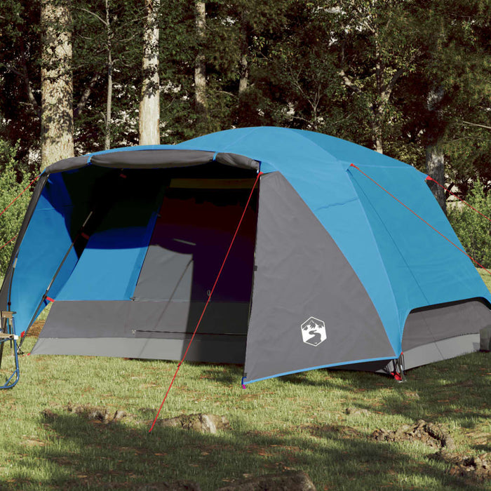 vidaXL Family Tent with Porch 6-Person Blue Waterproof