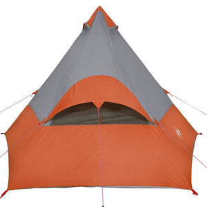 vidaXL Camping Tent Tipi 7-Person Orange Waterproof