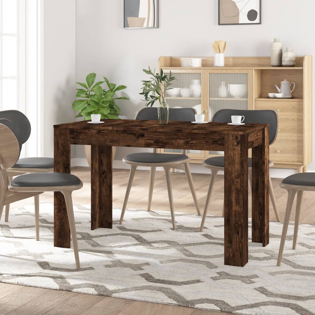 vidaXL Dining Table Smoked Oak 120x60x76 cm Engineered Wood