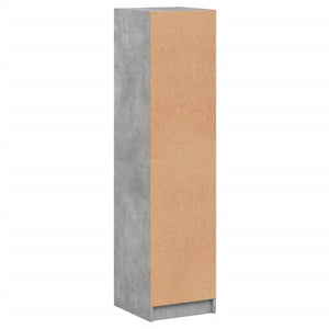 vidaXL Highboard with Glass Doors Concrete Grey 35x37x142 cm