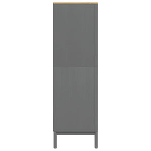 vidaXL Wardrobe FLORO Grey 77x53x171 cm Solid Wood Pine