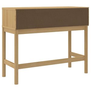 vidaXL Console Table FLORO Wax Brown 89.5x36.5x73 cm Solid Wood Pine