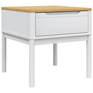 vidaXL Lamp Table FLORO White 55x55x54 cm Solid Wood Pine
