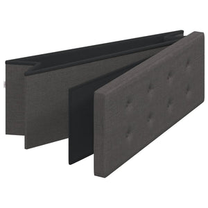 vidaXL Storage Bench Foldable Dark Grey Faux Linen