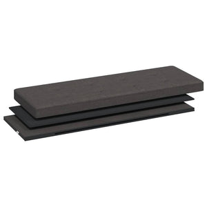 vidaXL Storage Bench Foldable Dark Grey Faux Linen