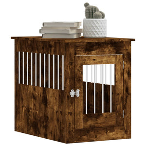 vidaXL Dog Crate Furniture Smoked Oak 55x80x68 cm Engineered Wood