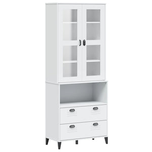 vidaXL Highboard VIKEN White 80x40x200 cm Solid Wood Pine