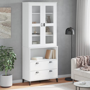 vidaXL Highboard VIKEN White 80x40x200 cm Solid Wood Pine