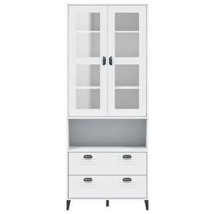 vidaXL Highboard VIKEN White 80x40x200 cm Solid Wood Pine