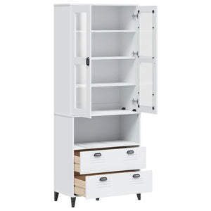 vidaXL Highboard VIKEN White 80x40x200 cm Solid Wood Pine