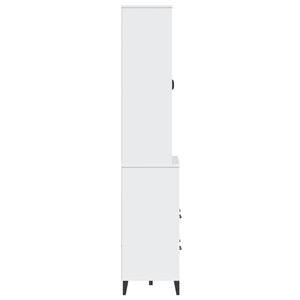 vidaXL Highboard VIKEN White 80x40x200 cm Solid Wood Pine