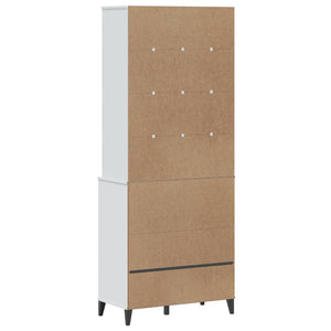 vidaXL Highboard VIKEN White 80x40x200 cm Solid Wood Pine