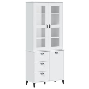 vidaXL Highboard VIKEN White 80x40x190 cm Solid Wood Pine