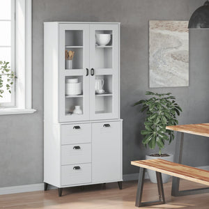 vidaXL Highboard VIKEN White 80x40x190 cm Solid Wood Pine