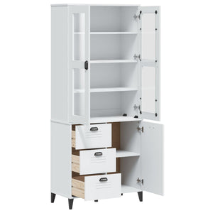 vidaXL Highboard VIKEN White 80x40x190 cm Solid Wood Pine