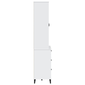 vidaXL Highboard VIKEN White 80x40x190 cm Solid Wood Pine