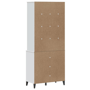 vidaXL Highboard VIKEN White 80x40x190 cm Solid Wood Pine