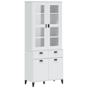 vidaXL Highboard VIKEN White 80x40x190 cm Solid Wood Pine