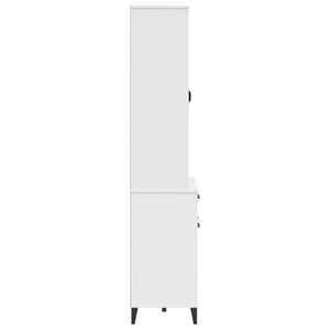 vidaXL Highboard VIKEN White 80x40x190 cm Solid Wood Pine