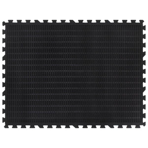 vidaXL Rubber Floor Tile Black 12 mm 90x120 cm