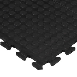 vidaXL Rubber Floor Tile Black 12 mm 90x120 cm