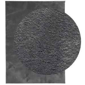 vidaXL Rug HUARTE Short Pile Soft and Washable Anthracite 160x230 cm